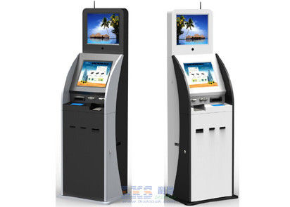 Màn hình kiosk kỹ thuật số bằng thép cán nguội 17 inch với các mô-đun phát hành thẻ ID