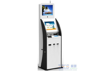 Màn hình kiosk kỹ thuật số bằng thép cán nguội 17 inch với các mô-đun phát hành thẻ ID