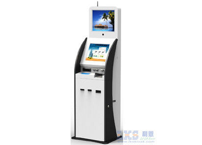 Màn hình kiosk kỹ thuật số bằng thép cán nguội 17 inch với các mô-đun phát hành thẻ ID