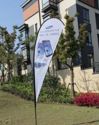 Cross Base Incuded Advertisement Beach Flag Banner Outside With Custom Logo