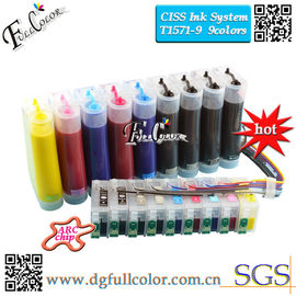 Full Pigment Ink Refilled Epson T1571 - T1579 CISS Continuous Ink Supply System 9 colors 200ml each color